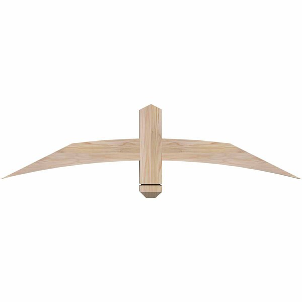 Ekena Millwork Bellingham Smooth Timber Gable Bracket, Douglas Fir, 48"W x 12"H x 3 1/2"D x 3 1/2"F, 6/12 Pitch GBW048X12X0404BEL00SDF - main